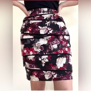 White House Black Market Floral Pencil Skirt